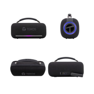 Parlante Inalámbrico Teros Vibes VB-6049BLK, 60W, BT 5.3, 4000 MAH, USB, Luces LED, Negro