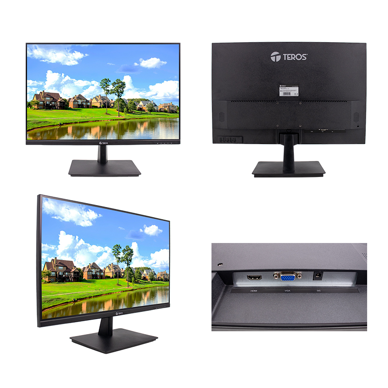 Monitor Plano TEROS TE-2420CS, 24" WUXGA IPS, 100Hz, 5ms, HDMI, VGA, Negro