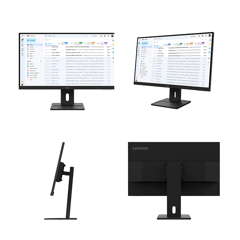 Monitor Lenovo ThinkVision E27-40, 27" WLED/FHD/IPS/HDMI x1/DP x1/VGA x1/Parlantes: 2Wx2