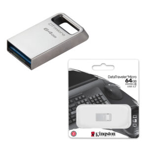 Memoria Flash Kingston DataTraveler Micro Unidad Flash USB Ultrapequeño con Metal Premium.