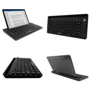 Teclado inalámbrico TEROS TE-4064N, 2.4 GHz, bluetooth 3.0 / 5.2, 80 teclas, negro