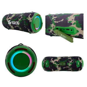 Parlante Ultra TE-6046G, color verde militar camuflado, 40 W