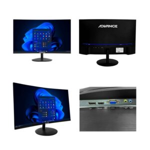 Monitor Curvo Advance ADV-2751S, 27" FHD VA, 100Hz, 1ms, HDMI, DP, Parlantes, Negro