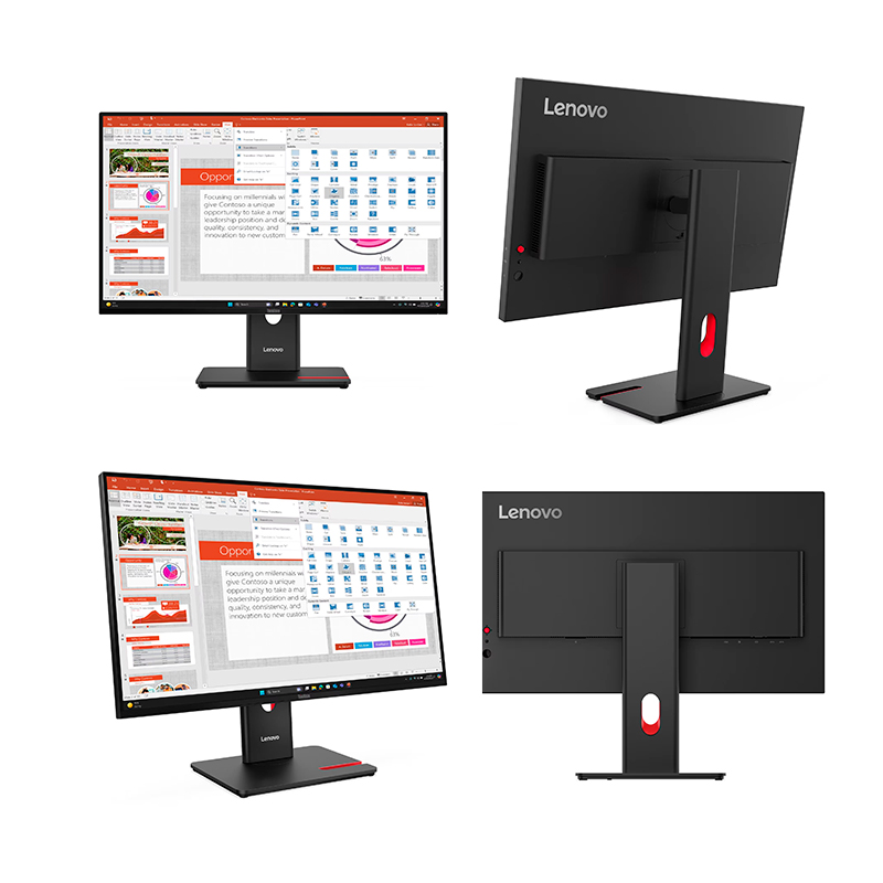 MONITOR PLANO LENOVO THINKVISION T27-40, 27" FHD IPS, HDMI/DP/VGA/USB-C/USB-B/USB-A