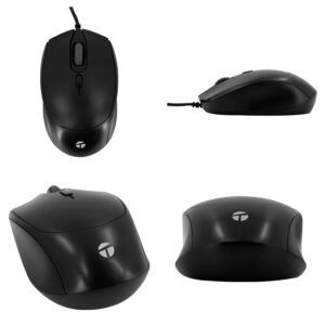 Mouse óptico TEROS TE-1222S, 800-1200-1600 DPI, USB, 4 botones