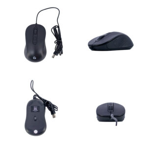 Mouse óptico TEROS TE-1229S, USB, 4 botones, negro