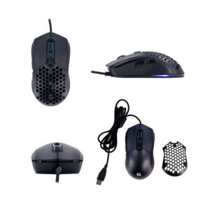 Mouse gamer Teros TE-1232G RGB 7200 DPI 7 botones USB negro