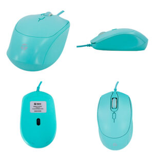 Mouse óptico TEROS TE-1227S, 800-1200-1600 DPI, USB, 4 botones, color verde