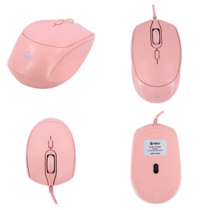 Mouse Óptico Teros TE-1226S, 800-1200-1600 DPI, USB, 4 Botones, Color Rosado