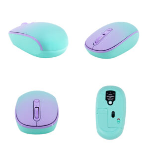 Mouse Inalámbrico Teros TE-1239S, 2.4GHz, 4 botones, USB, Color Purple
