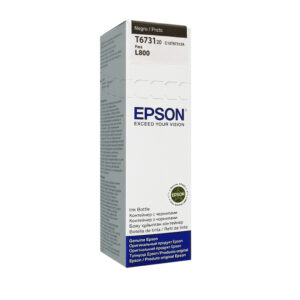 Botella de Tinta Epson 673 (T673120), color negro, contenido 70 ml